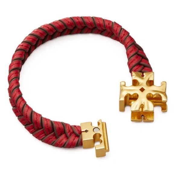 Tory Burch Roxanne Woven Leather Bracelet - Picture 9 of 9